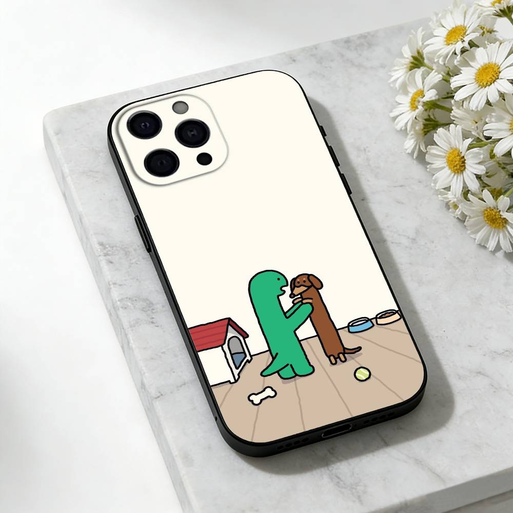Cartoon J-Joguman Studio Handyhülle Für iPhone 17,16,15,14,13,12,11 Plus,Pro Max,SE4Weiches Silikon Schwarze Hülle