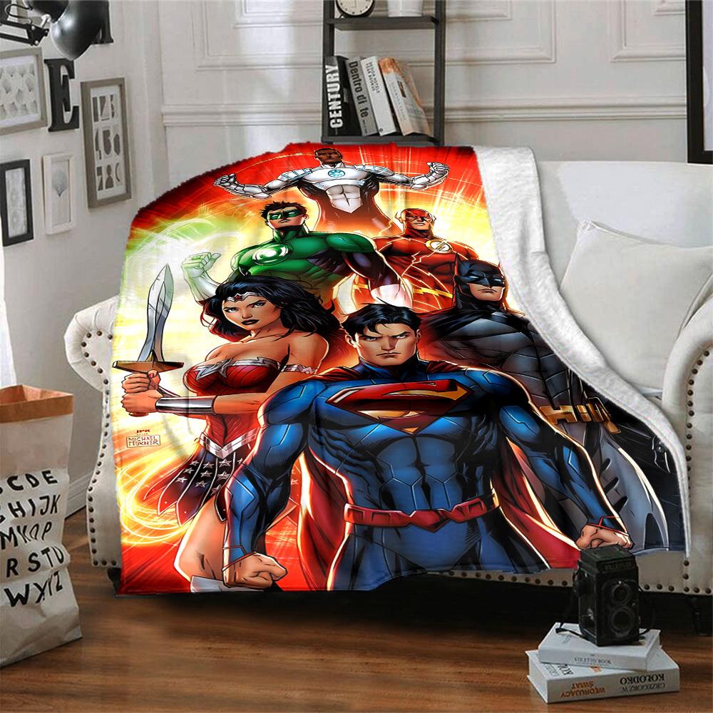 1 Stück Superman Flanell Überwurfdecke Weich, Warm & Gemütlich für Sofa, Bett, Büro und Reisen Vielseitig für Alle Jahreszeiten Geschenk, Weihnachtsgeschenk