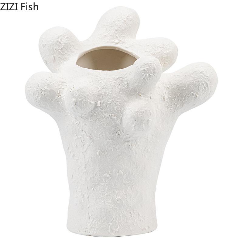 Irregular Protrusion Shaped Ceramic Vase Plant Pots Table Decoration Flowers Arrangement Abstract Art Vases Room Aesthetic Decor