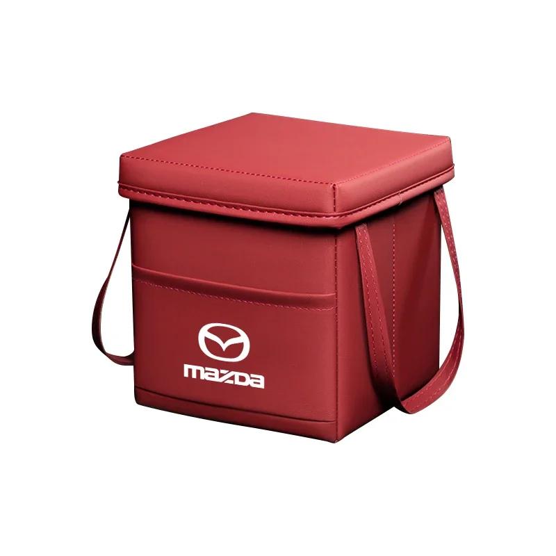 

2025 Hot Portable Car Leather Bin Storage Box Trash Can Accessories For Mazda 2 6 3 CX5 CX80 CX70 CX90 MX30 CX60 CX50 CX30 BT50