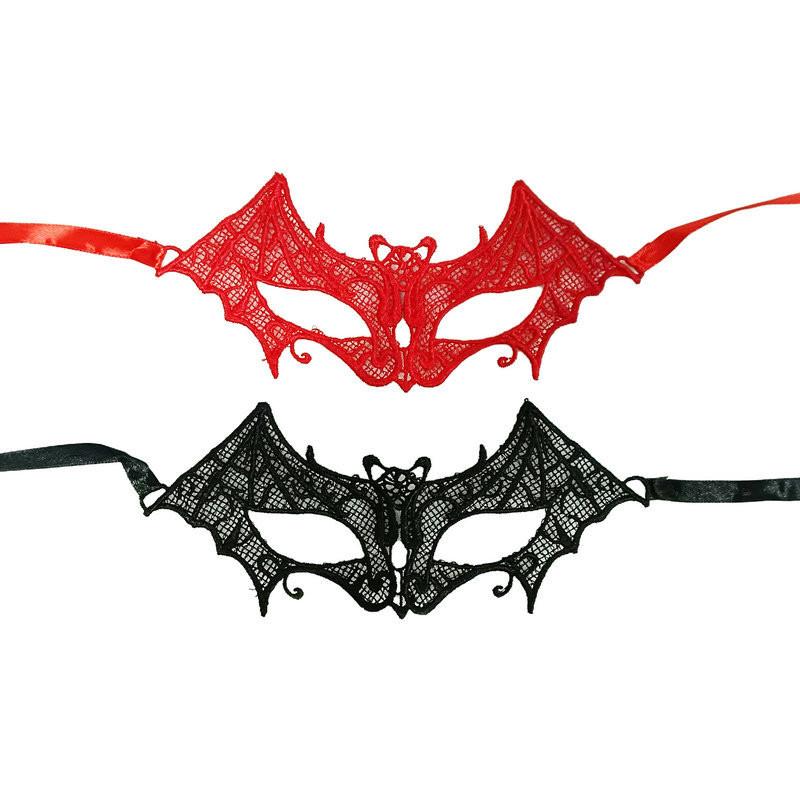 Solid Color Style Lace Mask With Mesh Fabric For Role Play Party Accessories