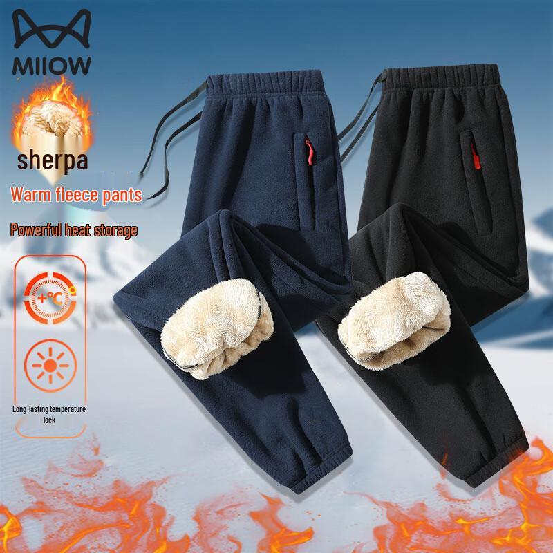 Men's Winter Fleece Lined Casual Pants