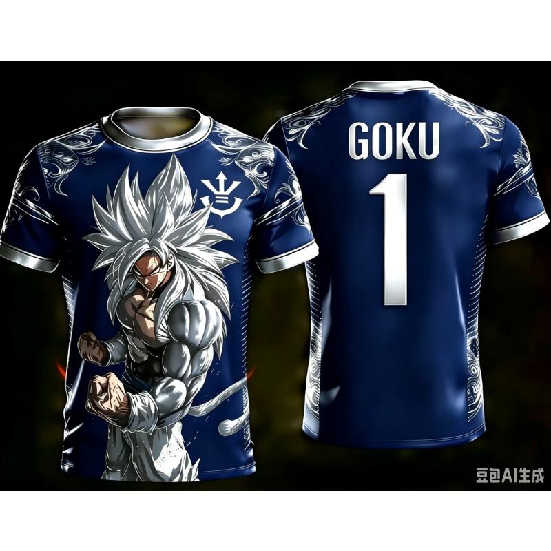 2026 Dragon Ball Official Print Goku 10# Football Training Jersey Adult Kid S-6XL 90cm Stylish Casual Tees