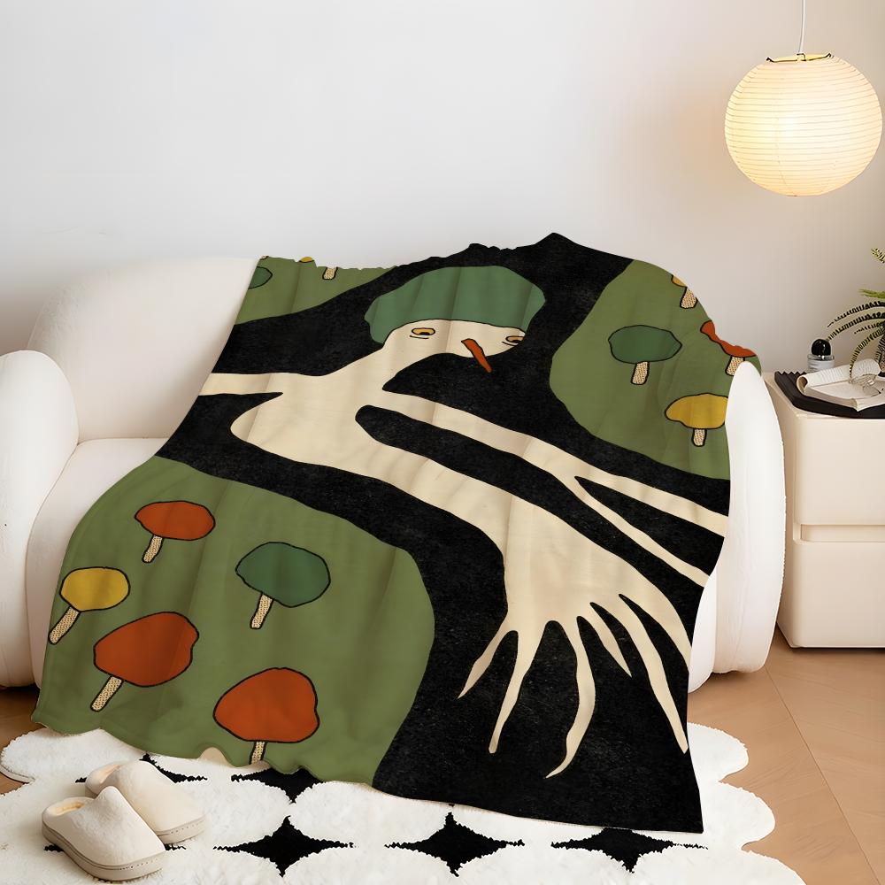 Artist R-Raysa F-Fontana Throw Flannel Throw Blanket, Lightweight Cozy, Durable Washable Cute Cool