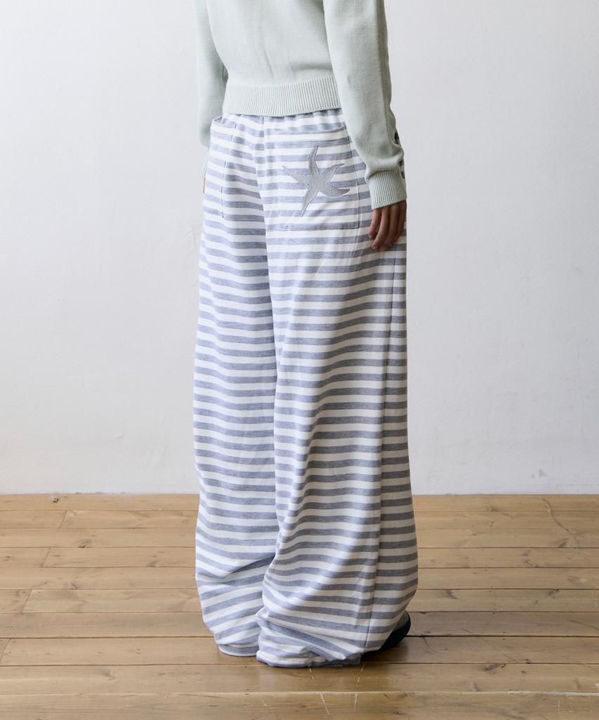 THE COLDEST MOMENT Tcm Stripe Sweat Pants (Ivory/Grey)