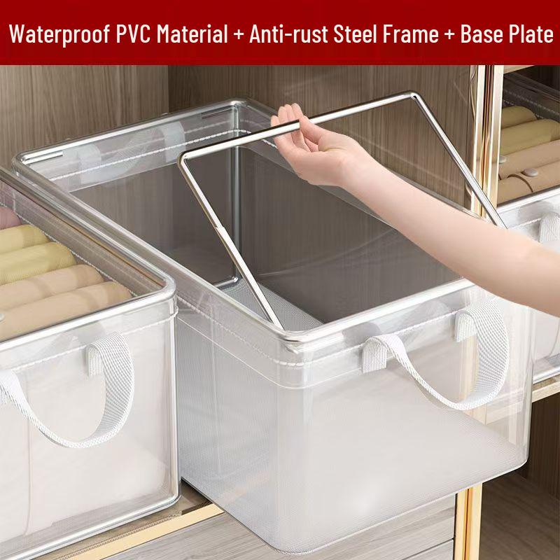 Foldable Transparent Wardrobe Storage Box for Clothes and Underwear 1 Piece: Holds 12-18 Children s Toys