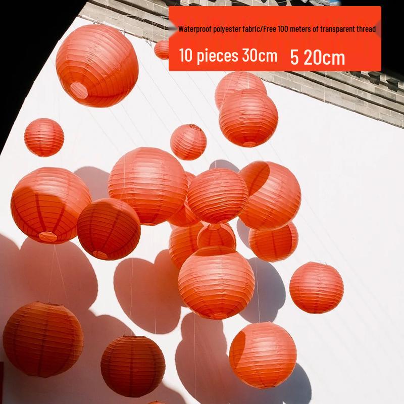 Waterproof Silk Lantern for Outdoor Mid-Autumn Festival Decor