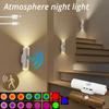 Smart RGB Double-head Wall Light Motion Sensor Magnetic Night Light Rechargeable Spotlight for Bedroom Closet Garden Room Decor
