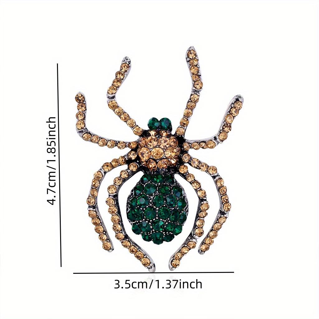 Vintage Lyx Överdriven Personlighet Spindel Brosch Strass Insekt Brosch Pin Kläder Tillbehör