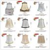 European Crystal Chandelier Fabric Lampshade, Clip-On, E27 Large Base, E14 Candle Bulb, Wall Light Shell Shade