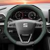Suitable for Seat Perforated Leather Steering Wheel Cover, Non-Slip, Sweat-Absorbent, Breathable, Integrated Snap-On Protective Cover for Ibiza, Arona