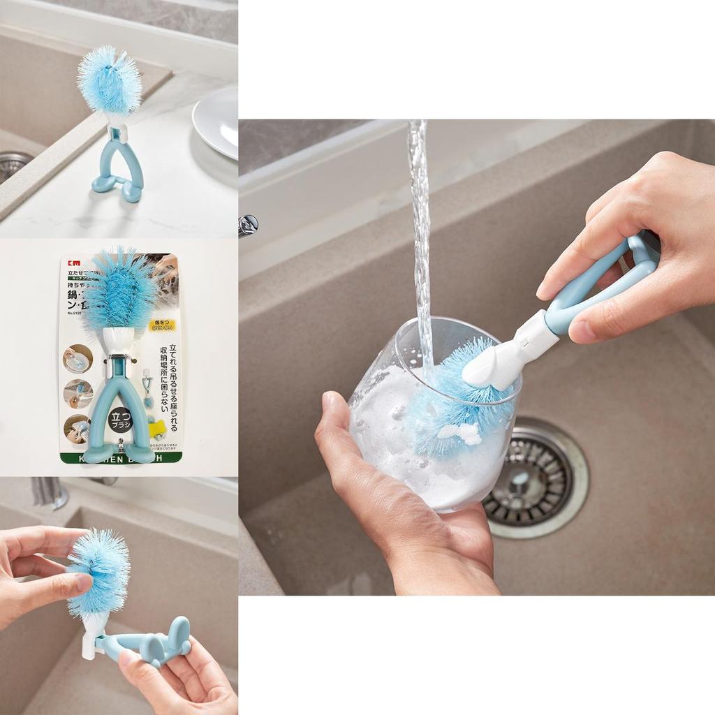 Kitchen Cleaning Brush With Plastic Material For Pots And Dishware