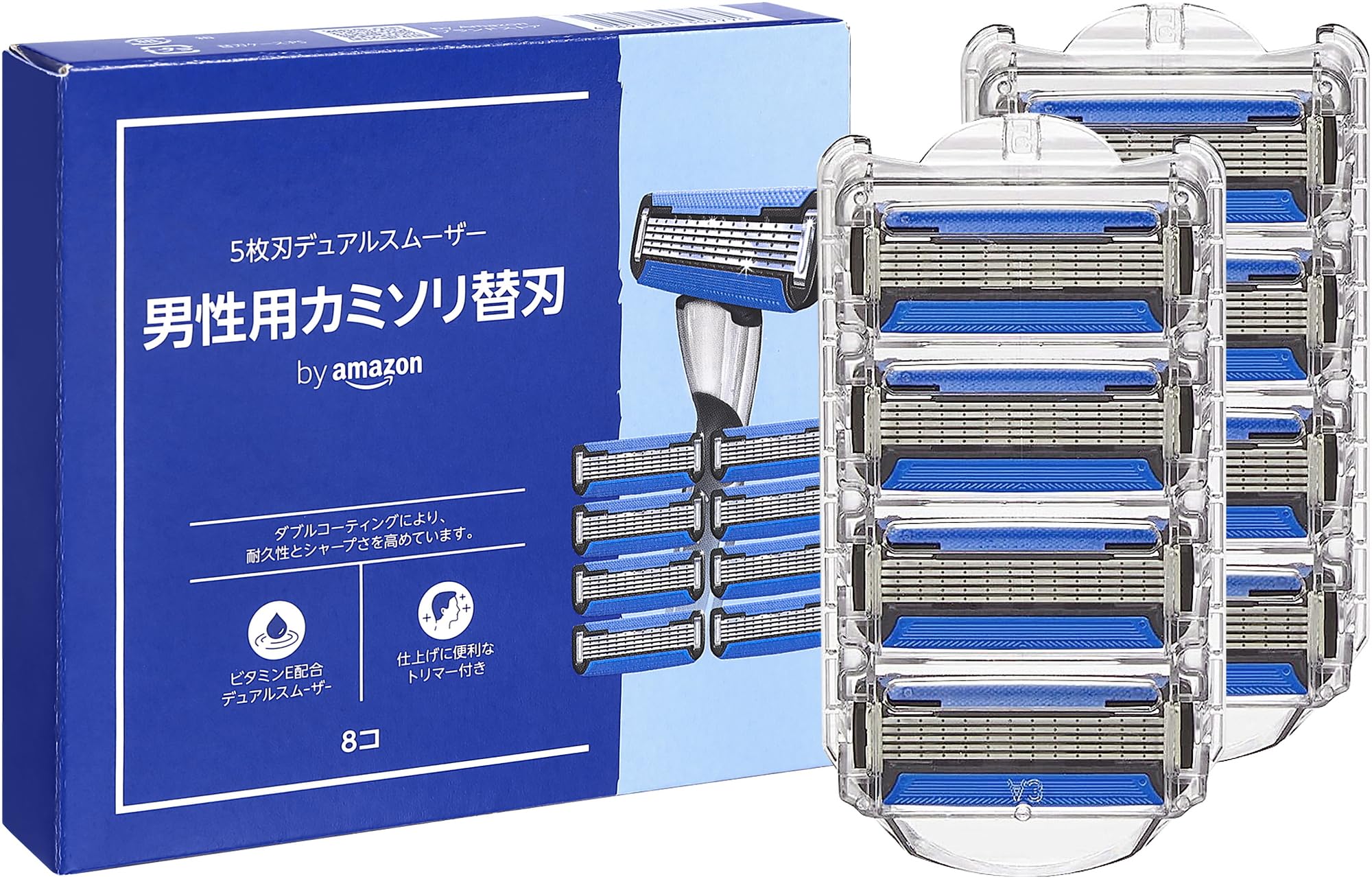 

by Amazon Dual Smoother 8 Replacement Shaving 5-blade Men s Razor, Blades,