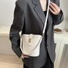 Korean Temperament Niche Handbag 2025 Spring Retro Simple Bucket Bag High-end Shoulder Bag Messenger Bag Bag