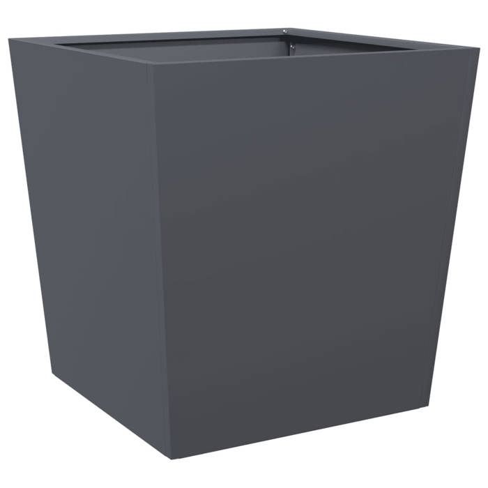 VidaXL Anthracite Planter 50x50x50 Cm Steel, Outdoor Planter, Flower Box, Garden Box, Planter of 851070