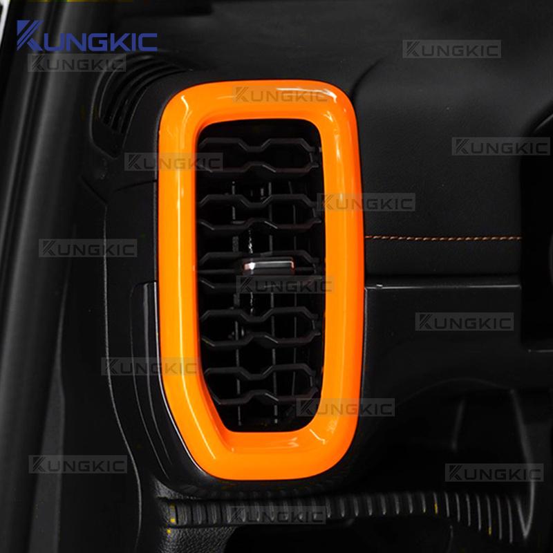 For Ford Ranger 2024 2025 LHD RHD Car Air Outlet Frames Carbon fiber pattern Interior Accessories