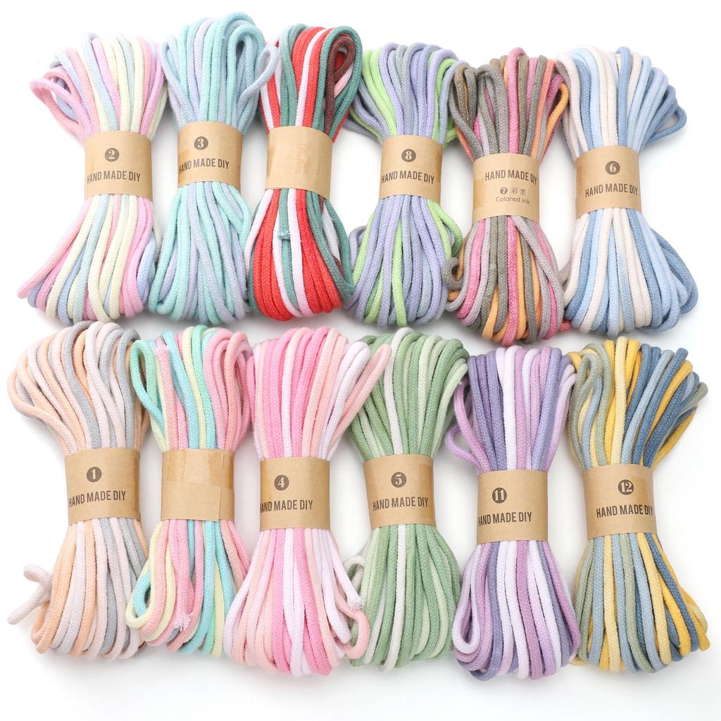 Core Cotton Monochrome Braided Rope Cotton Cord Thread String DIY Beading Bracelet Jewelry Making