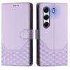 For TECNO Camon 40 Pro 4G Case Imprinted Honeycomb RFID Blocking Leather Phone Cover with Strap