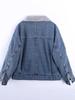 Women's Stylish Korean Velvet-Lined Denim Jacket – Warm, Casual, Loose-Fit Cotton Winter Coat