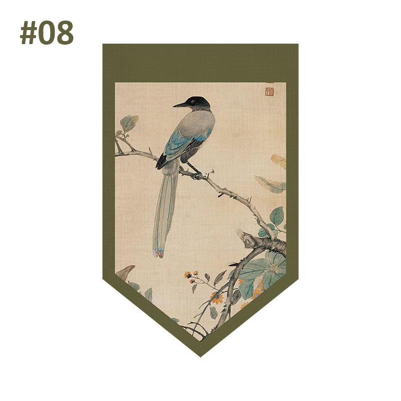 New Chinese Door Curtain Hanging Flag Teahouse Living Room Decoration Shade Curtain Partition Kitchen Door Short Half Curtain