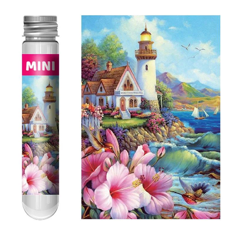 150pc Mini Test Tube Puzzle Pieces Micro Jigsaw Test Tube Tiny Puzzle Challenging Children Creative Puzzle Game Gifts