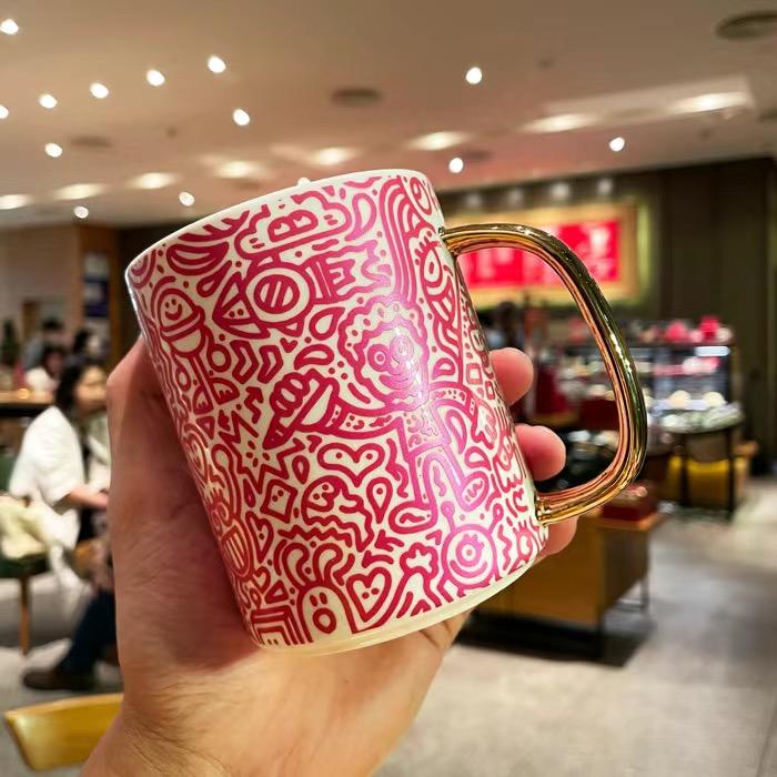 Creative Graffiti Mug Personalized Ceramic Water Cup Coffee Cup Milk Cup Mug Creative Street Graffiti Style