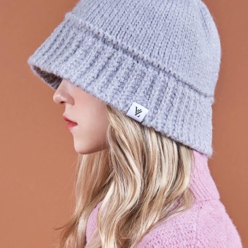 

Вязаная шерстяная панама VARZAR с монограммой серого цвета FREE