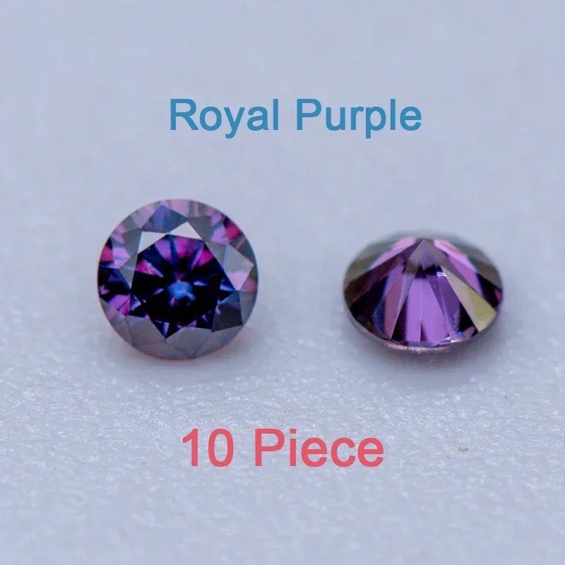 Pedras de Moissanite Múltiplas Cores Formato Redondo Tamanhos Pequenos 3,0-4,5mm VVS1 Diamantes de Laboratório Presente para Fazer Joias DIY