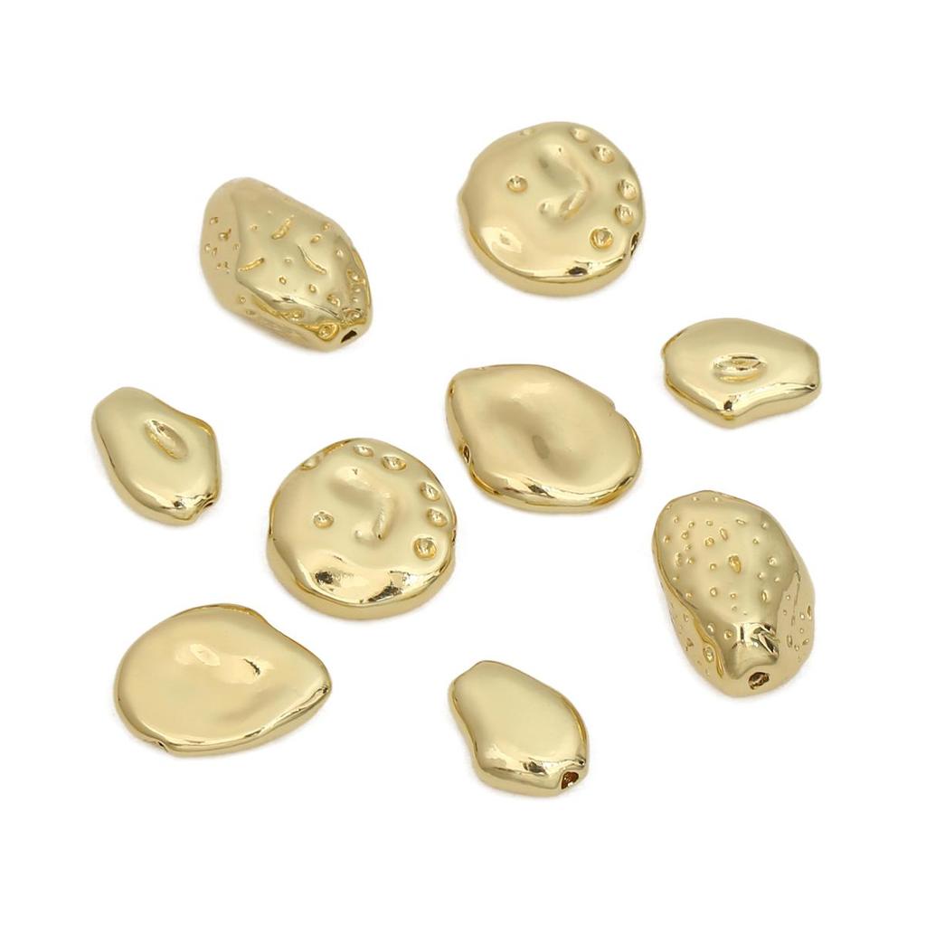 Brass Irregular Loose Spacer Beads Diy Bracelet For Jewelry Making
