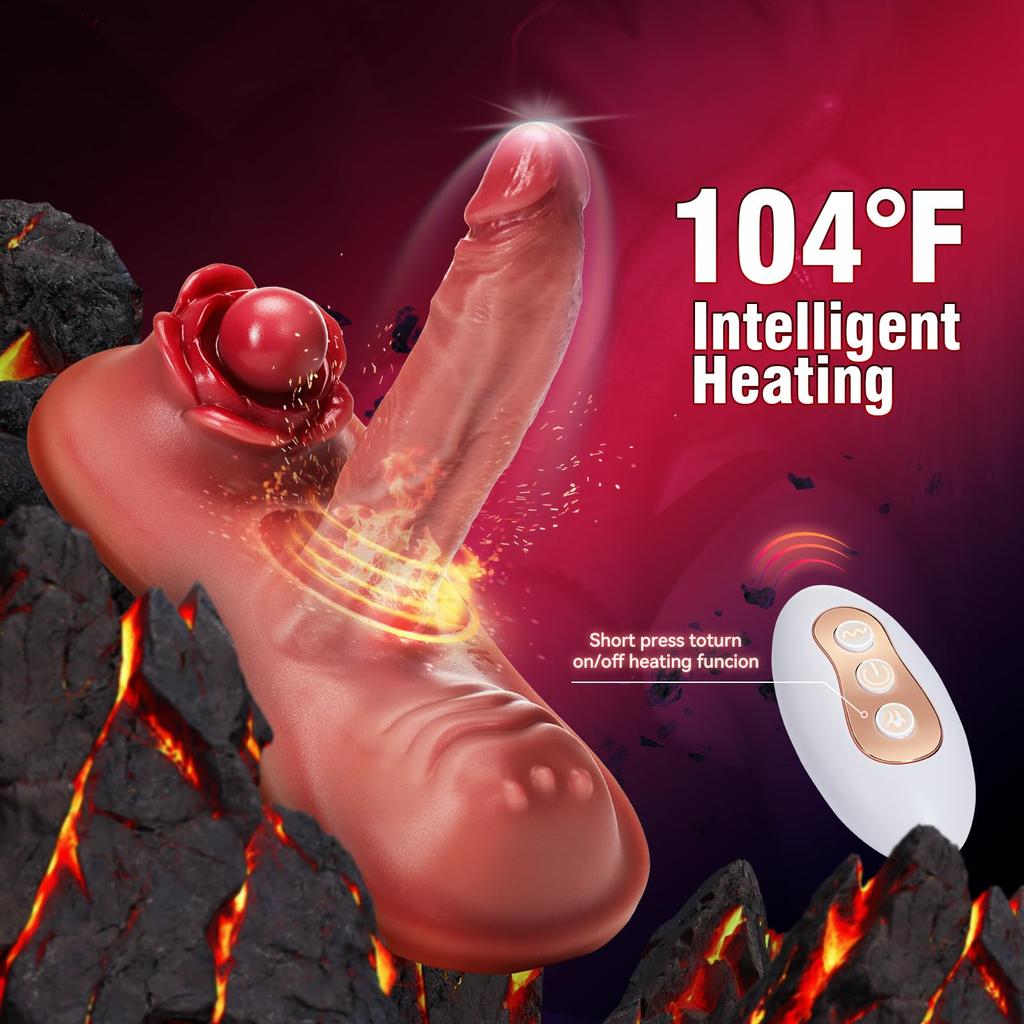 Sex Toys Thrusting Vibrator,Remote Controll Vibrator with 7 Thrusting Modes and 10 Vibration Modes, G-spot, Large Anal Dildos, Adjustable