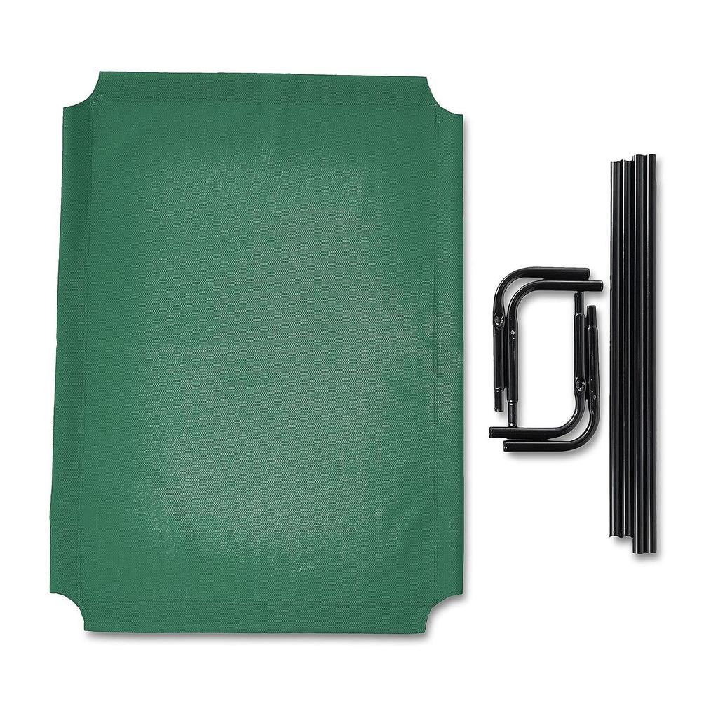Large Elevated Cooling Mesh Fabric Pet Dog Cot Bed - 51 X 31 X 8 Inches, Green