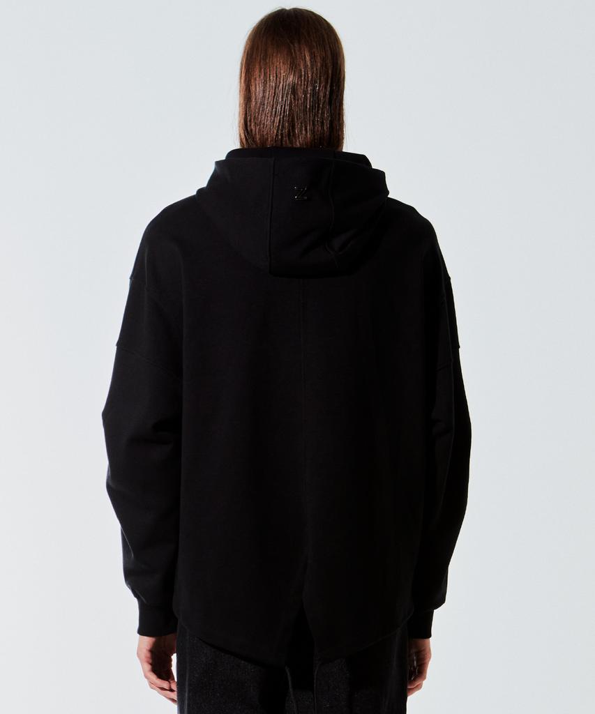 Oversized Fishtail Hoodie Black