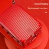 Bright Red Wedding Suitcase with Combination Lock - Perfect for Honeymoon Travel