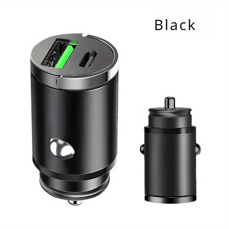 100W 2 Port USB Super Fast Car Charger Adapter USB Type C PD30W Mini Car Charger Fast Charging For iPhone 17 16 Pro For Samsung