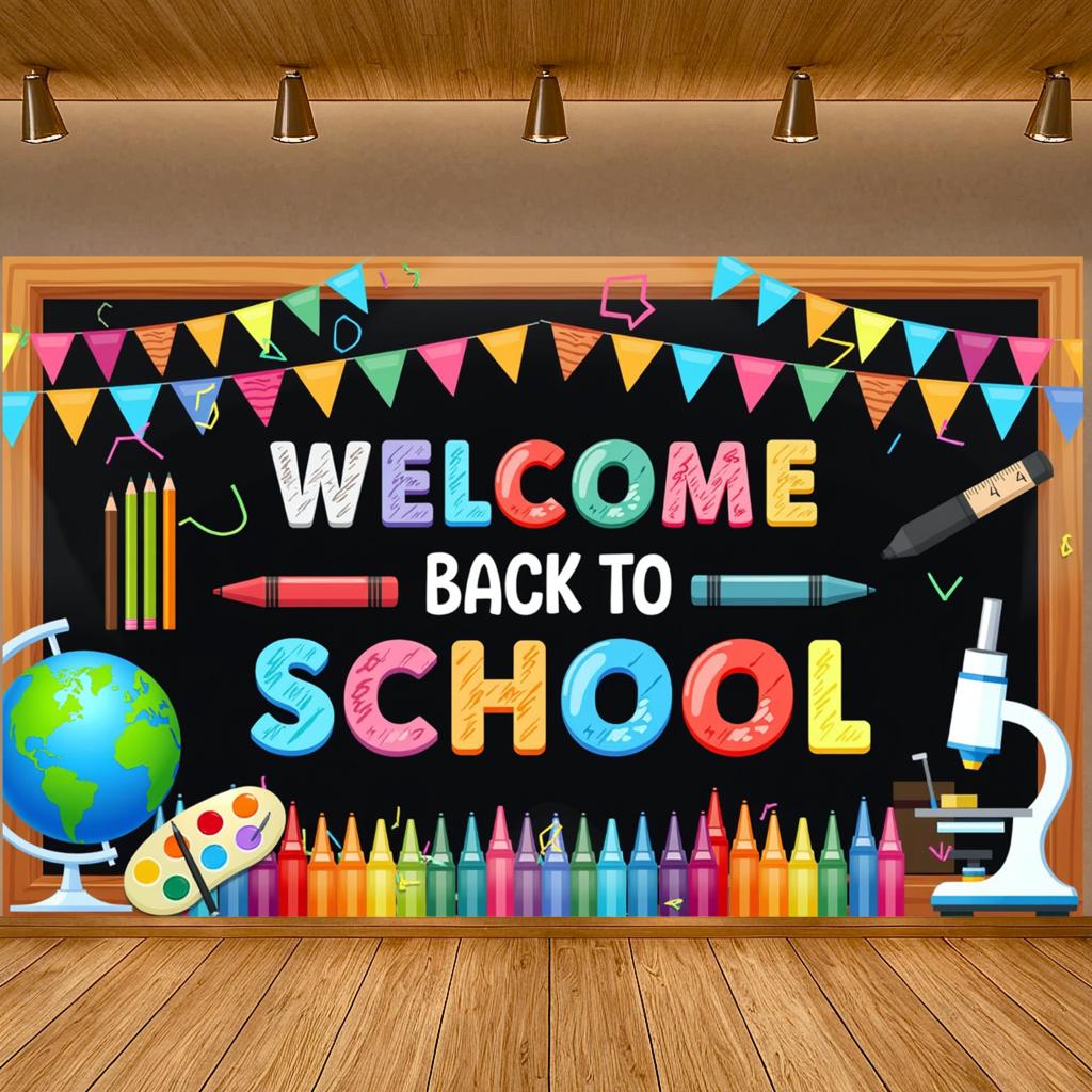 Educational Event Banner Vibrant Durable Portable Classroom Decoration Engaging Photo Booth Background for Children Celebration