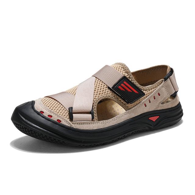 

Мужские сандалии высокого качества, дышащая пляжная обувь с сеткой, повседневная римская обувь, мужская уличная летняя удобная легкая обувь Sandalias Hombre 43