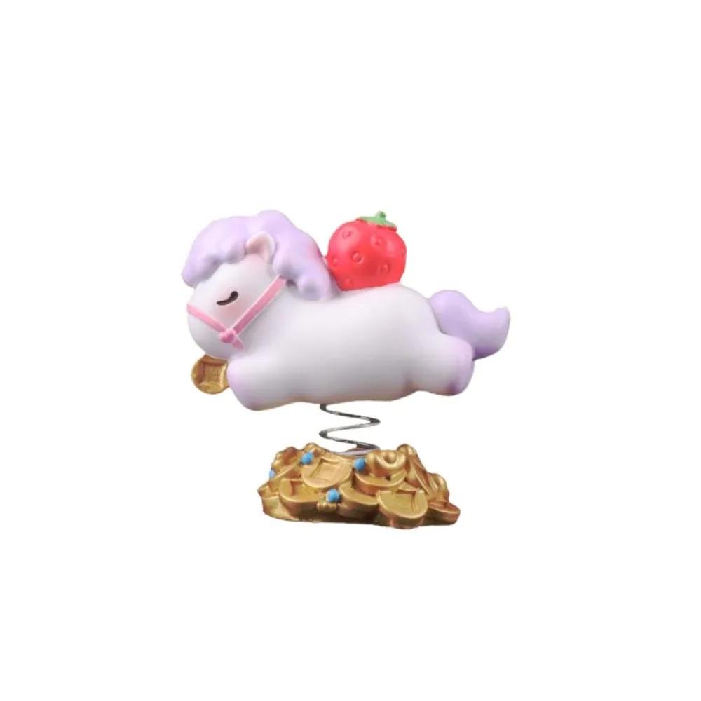 

Shake Zodiac Pony Sway Ornaments Cartoon Resin New Year Desktop Ornament Pony Shape Kawaii Zodiac Horse Statue Good Luck