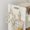 Haczyk na drzwi szafki w kształcie królika Żelazny stojak do przechowywania na drzwiach szafki Uchwyt na worek na śmieci bez wiercenia Wieszak na przybory kuchenne