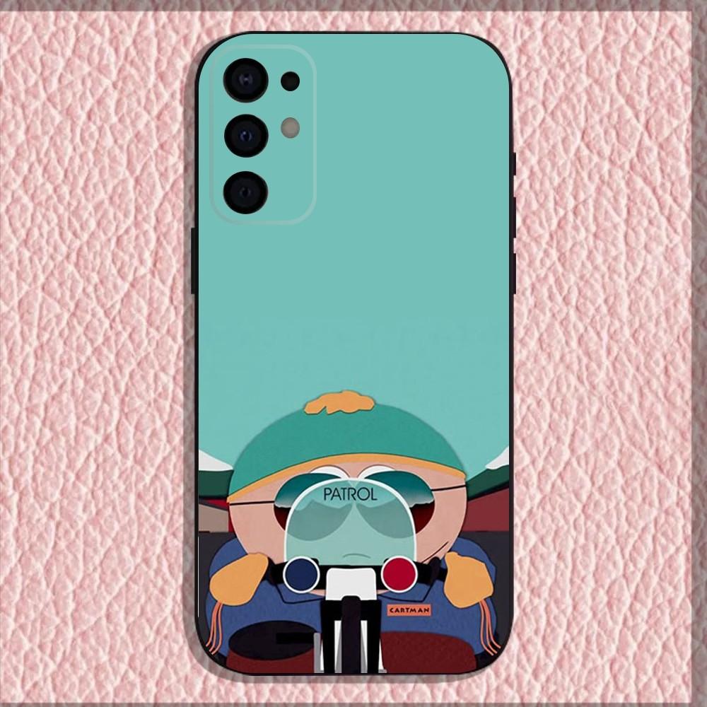 Cartoon Funny S-South-P-Park Phone Case For Samsung S25,S24,S21,S22,S23,S30,Ultra,S20,Plus,Fe,Lite,Note,10,9,5G Black Cover