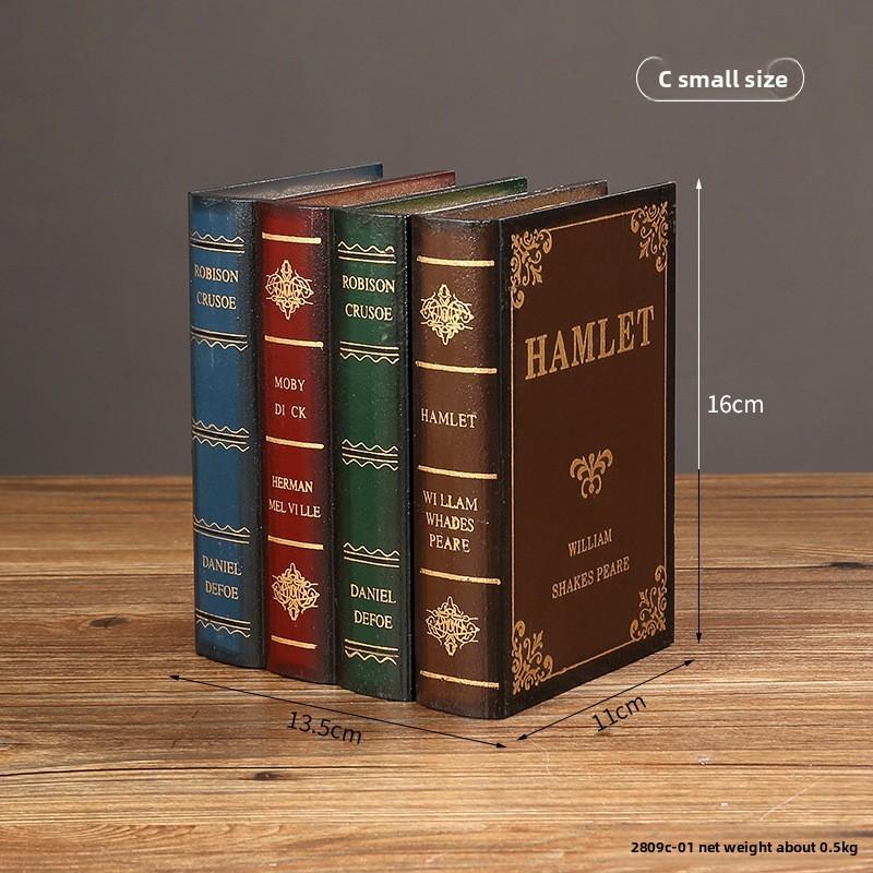 Vintage Buchbox Organizer Mit Holzdesign Für Bürodekoration Und Schmuckaufbewahrung