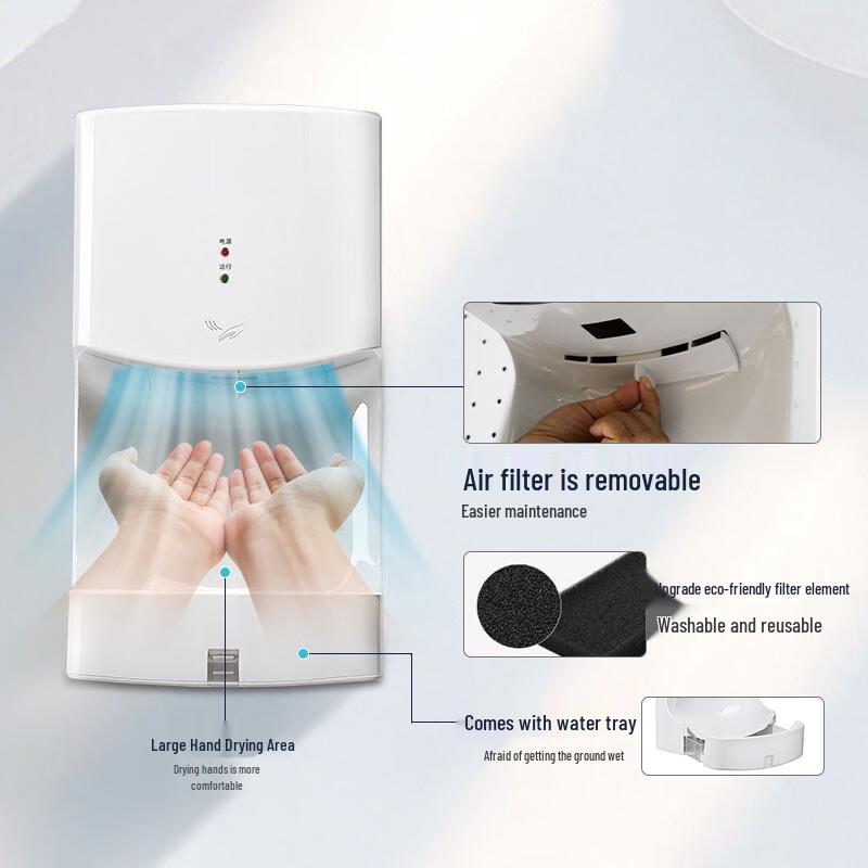 LvKun Automatic Hand Dryer with Water Tray