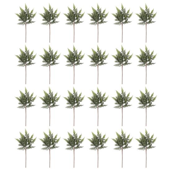18" Real Touch Christmas Cedar Branches Realistic Fake Pine Picks Artificial Greenery Plants Stem for Vase DIY Crafts Garland Wreath Indoor Outdoor
