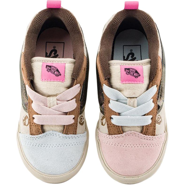 Pop Mart X Vans Knu Skool Space Molly Pohodlné Měkké Nízké Vycházkové Boty Dětské Boty Hnědá Růžová Modrá VN000EFBH121