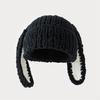 Warm Ear Hat with Ear Pullover Cap Cartoon Rabbit Ears Beanies Lovely Colorful Winter Plush Hat for Casual Wear