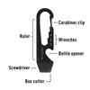 NITEIZE Doohickey Silver Small Mini Bottle Box Carabiner Multi-Tool, Keychain, Multi-Function Tool, Opener, Cutter,