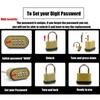 4 Dial For Suitcase Drawer Gym Toolbox Luggage Cabinet Padlock Password Lock Code Lock Digit Locks