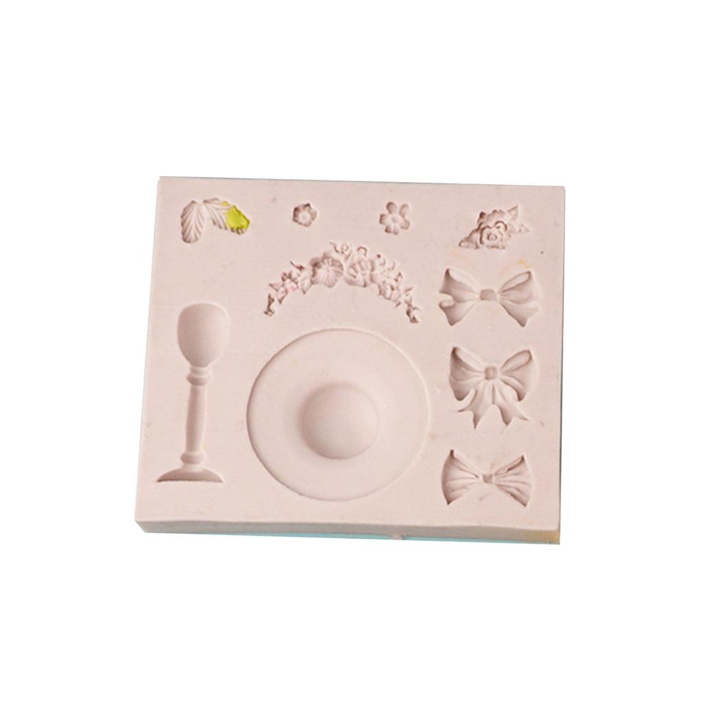 Hat Bowknot Flower Fondant Chocolate Mould Cake-Topper Baking Tool Handmade-Soap Silicone Ornament Mold Easy To Clean