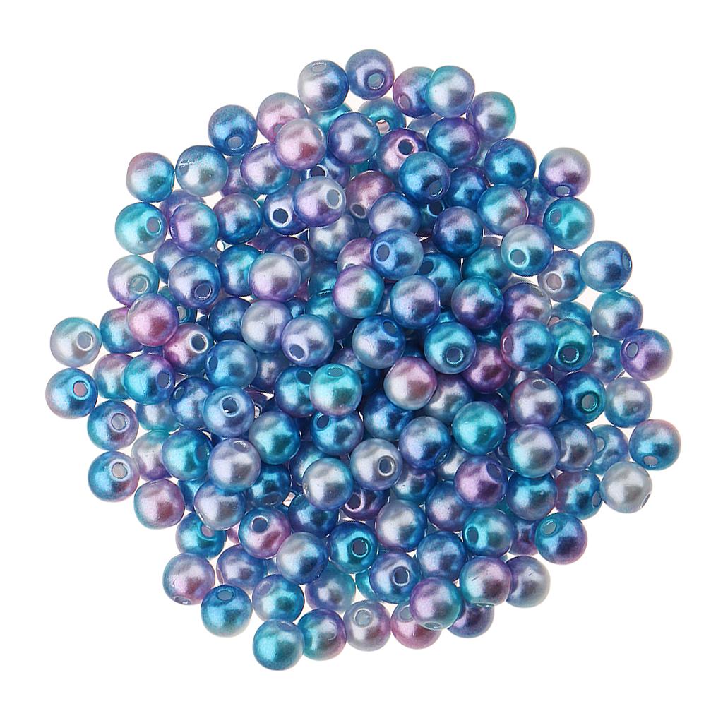 1000 Piece 4mm Colored Imitation Pearl ABS Plastic Loose Beads DIY Jewellery