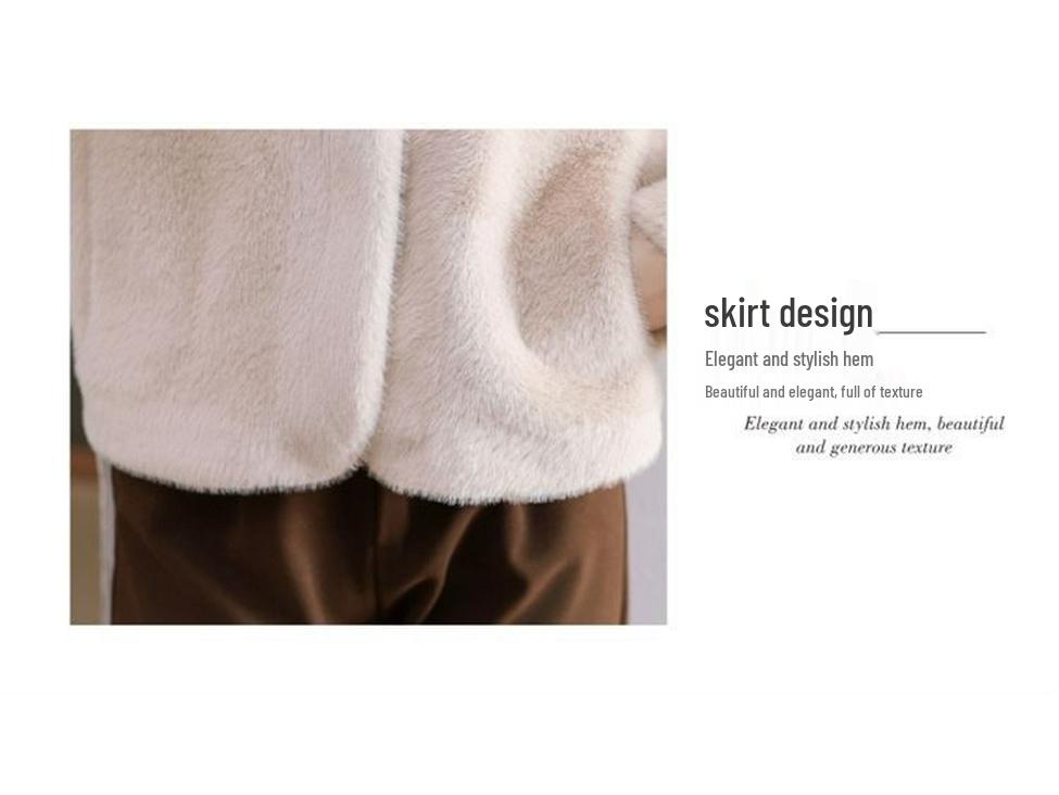 Women's Short Mink Velvet Coat - Autumn/Winter, Plus Size, Thick Fur Cardigan