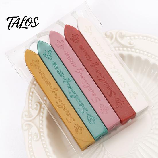 Cera de Sellado Retro para Cartas 5 Piezas de Varillas, con Mechas, Varillas de Color Clásico Tiras para Manualidades, Sobre y Decoración Artesanal Vintage Herramientas Profesionales de Sello